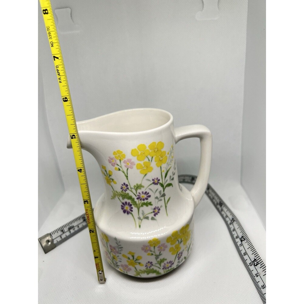 Noritake Craftone Flower Power Vintage Ceramic Creamer 5" Pitcher Japan - Picture 6 of 8